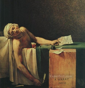  death Oil Painting - The Death of Marat cgf Neoclassicism Jacques Louis David